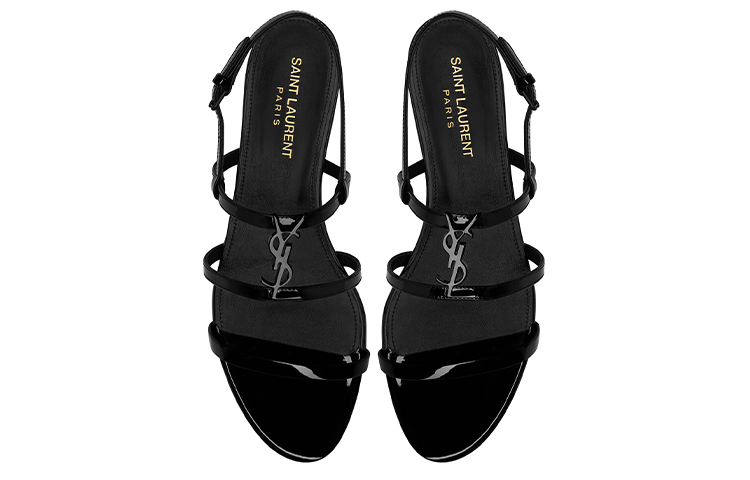 Shop (W) （女性用）サンローランカサンドラフラットサンダル「ブラック」652758B8IVV1000 652758B8IVV1000