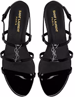 Shop (W) Sandal Datar Saint Laurent Cassandra 'Hitam' 652758B8IVV1000