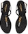 (W) Saint Laurent Kasandra Flat Sandal 'Hitam Emas Logo Paten' 659817B8IKK1000