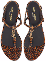 Lookbook (W) Sandalias Planas Saint Laurent Cassandra 'Estampado Leopardo' 6766372PMTT2094