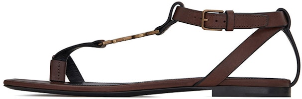 (Women) Saint Laurent Cassandra Sandal 'Dark Chocolate' 632446DWETT6023 (Women) Saint Laurent Cassandra Sandal 'Dark Chocolate' 632446DWETT6023