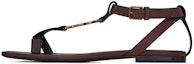 Buy (W) Sandal Saint Laurent Cassandra 'Coklat Gelap' 632446DWETT6023