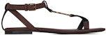 (W) Sandal Saint Laurent Cassandra 'Coklat Gelap' 632446DWETT6023