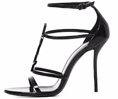 (Women) Saint Laurent Cassandra Sandal Heels Black Patent Leather 6301090NPVV1000 (Women) Saint Laurent Cassandra Sandal Heels Black Patent Leather 6301090NPVV1000
