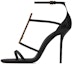 Buy (Women) Saint Laurent Cassandra Sandal Heels Black Leather 6301091Q0TT1000