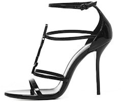 (Women) Saint Laurent Cassandra Sandal Heels Black Patent Leather 6301090NPVV1000 (Women) Saint Laurent Cassandra Sandal Heels Black Patent Leather 6301090NPVV1000