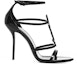 Order (W) Saint Laurent Cassandra Sandal Heels Kulit Hitam Berkilat 6301090NPVV1000