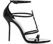 Lookbook (W) Saint Laurent Cassandra Sandalen Hakken Zwart Lakleer 6301090NPVV1000