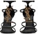 (Women) Saint Laurent Cassandra Sandal Heels Black Leather 6301091Q0TT1000