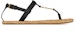(W) Saint Laurent Sandal Cassandra Kulit Hitam 688692DWEDD1000