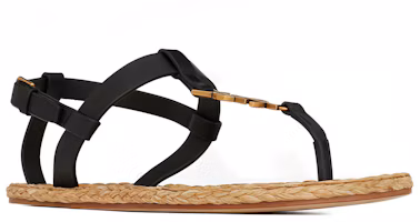 Shop (W) Sandalias Saint Laurent Cassandra de Cuero Negro 688692DWEDD1000
