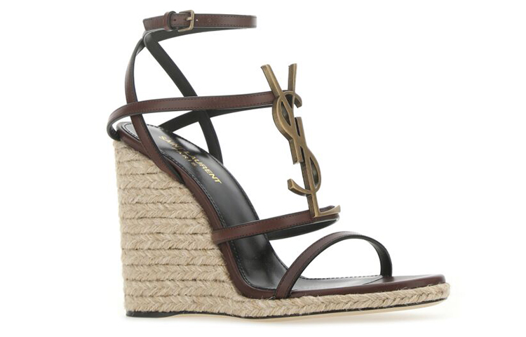 Lookbook (W) 圣罗兰Cassandra楔形鞋‘棕色’ 5705990MUTT6023