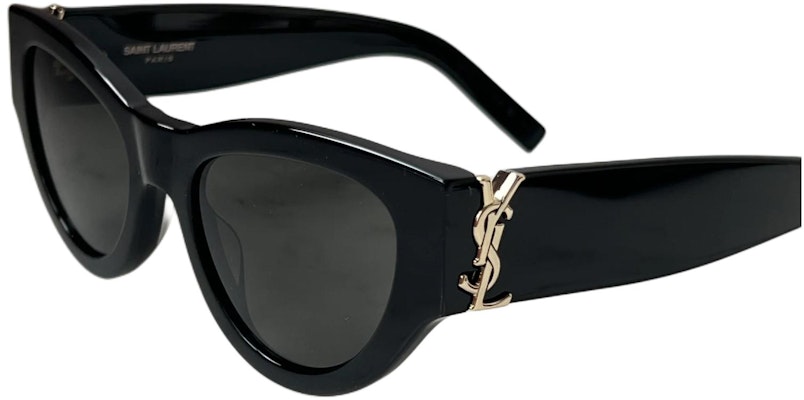 (W) Saint Laurent Kacamata Hitam Cat-Eye Elegan Stylish dengan Logo Frame SLM94001 Shop (W) Saint Laurent Kacamata Hitam Cat-Eye Elegan Stylish dengan Logo Frame SLM94001