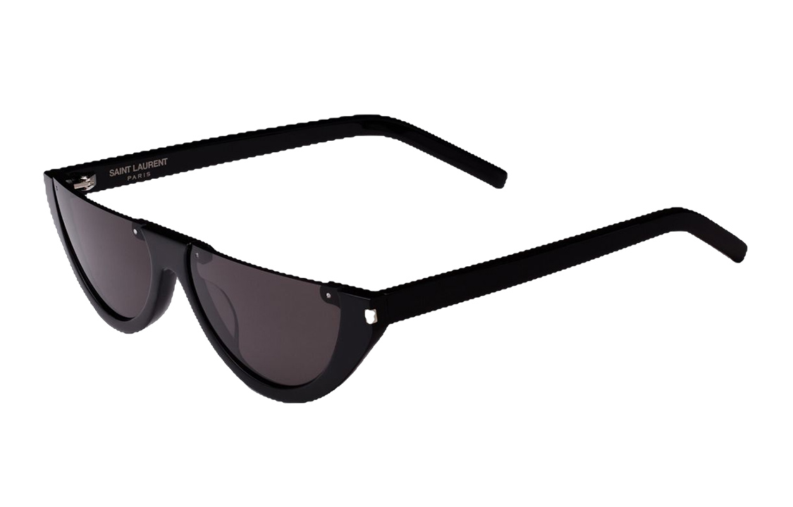 (Women) Saint Laurent Cat Eye Sunglasses  Black Irregular Shape 713746Y99011000