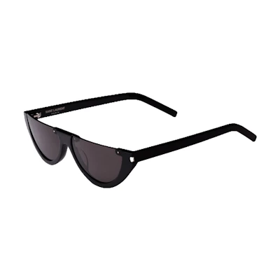 (Women) Saint Laurent Cat Eye Sunglasses Black Irregular Shape 713746Y99011000
