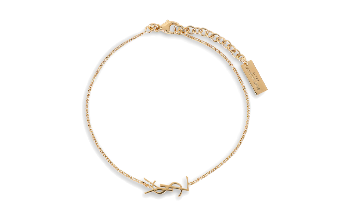 (Women) SAINT LAURENT Charm Brass Gold Bracelet for Women 635533Y1500-8030