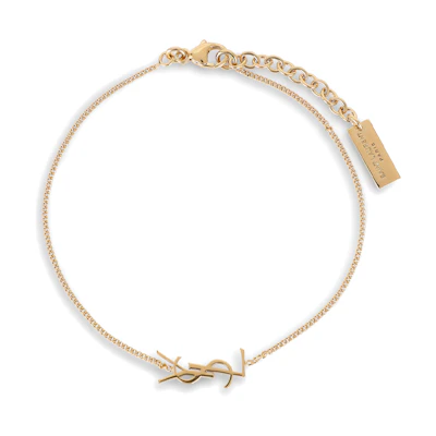 (Women) SAINT LAURENT Charm Brass Gold Bracelet for Women 635533Y1500-8030