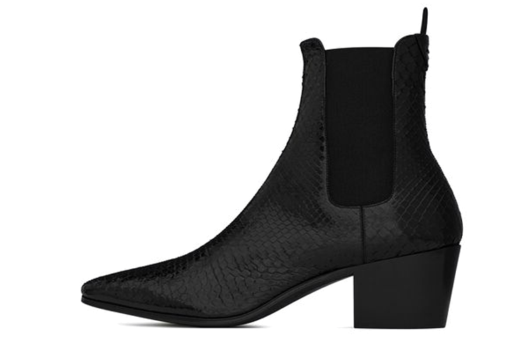 Buy (W) Saint Laurent Chelsea Enkellaars ''Zwarte Elastische Zijpanelen'' 669165L4J001000