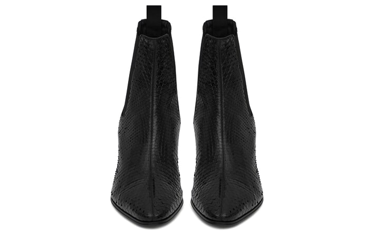 Purchase (W) Saint Laurent Chelsea Enkellaars ''Zwarte Elastische Zijpanelen'' 669165L4J001000