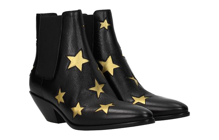 Order (W) But Saint Laurent Chelsea 'Tumit Tebal Hitam' 5792000ZZ101087