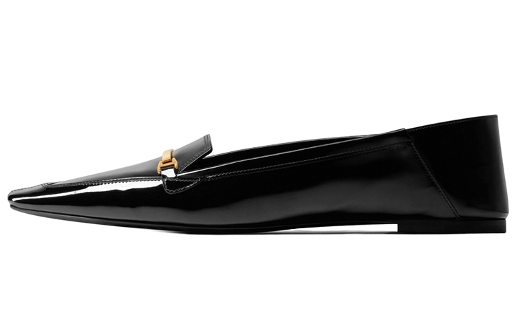 Buy (W) サンローラン クリス フラット パテント ホースビット 7332261TVDD1000