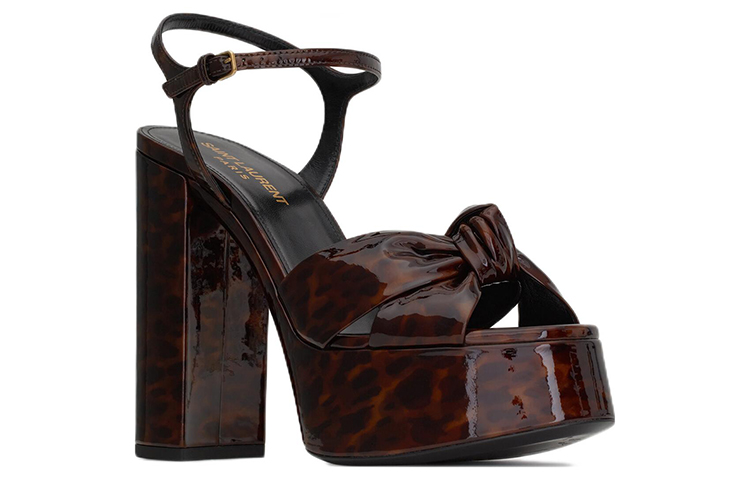 Order (W) Sandal Kulit Santai Saint Laurent 'Merah Hitam' 606713AAARN2094