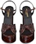 Lookbook (W) Saint Laurent Sandal Kulit Lakar Kasual 'Merah Hitam' Selesa 606713AAARN2094