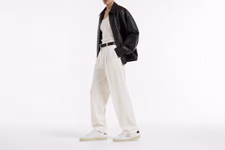 Order SAINT LAURENT聖羅蘭 皮革 圓頭繫帶 低筒 板鞋 男款 白色