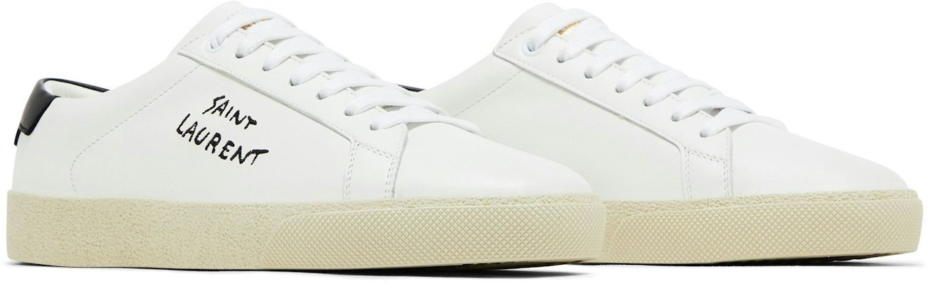 (W) Saint Laurent Court Classic SL/06 Low 2023 'Putih Hitam' 610649AABEE9061 1