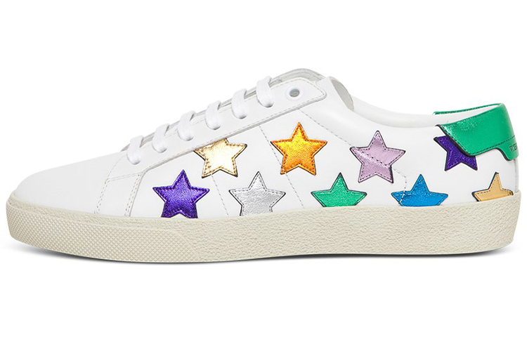 (Women) Saint Laurent Court Classic SL/06 Low 'Stars - Optic White Multi' 592541-00NB0-9090