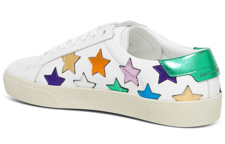 Lookbook (W) Saint Laurent Court Classic SL/06 Low ''Sterren - Optic Wit Multi'' 592541-00NB0-9090