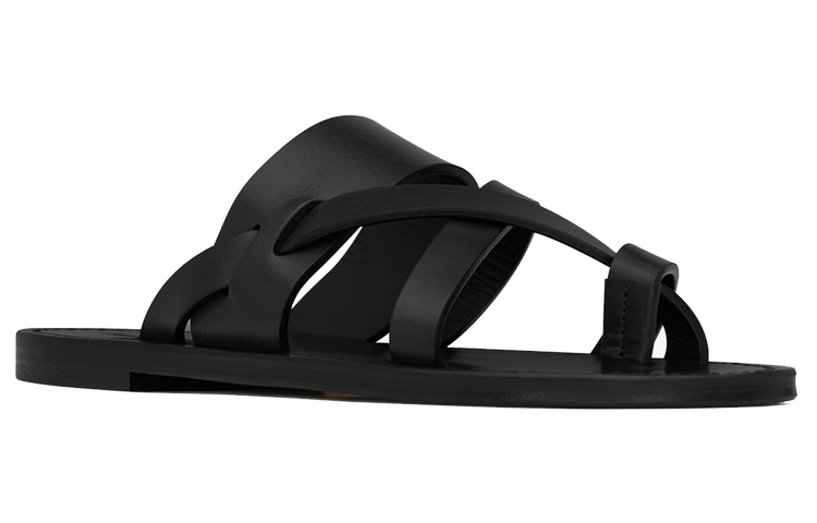Lookbook (Women) Saint Laurent Culver Sandal 'Black' 671898DWE001000