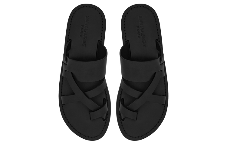 Shop (Women) Saint Laurent Culver Sandal 'Black' 671898DWE001000