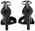Shop (W) Saint Laurent Sandal Fesyen 'Hitam Patent dan Bulu Mink' 631009E0E101000