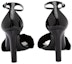 Shop (W) Saint Laurent Sandal Fesyen 'Hitam Patent dan Bulu Mink' 631009E0E101000