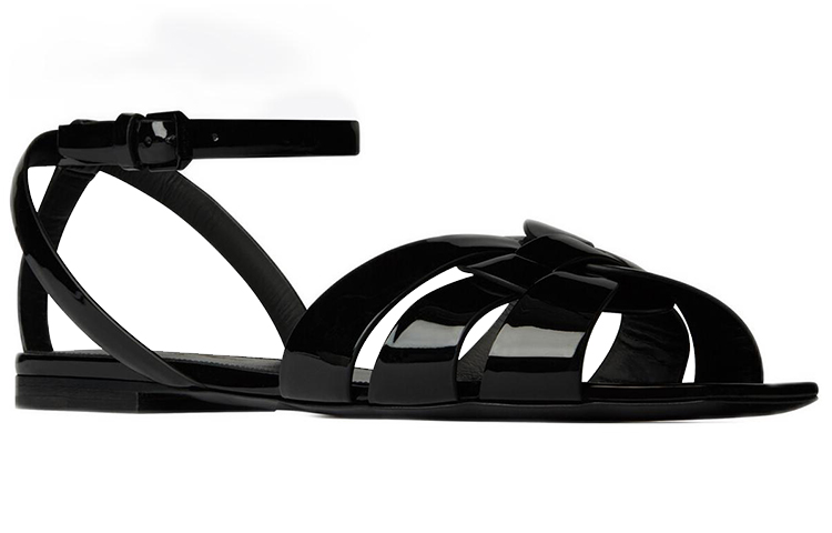 (W) Saint Laurent Flat Sandal 'Patent Black' 圖 2