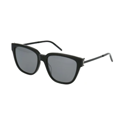 (Women) SAINT LAURENT Full Frame Square Sunglasses for Women - Black SLM48S-30007876