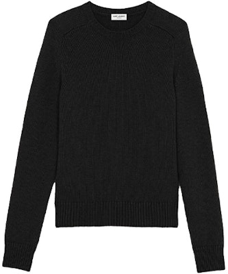 (Women) SAINT LAURENT FW21 Black Cashmere Pullover Sweater 603075YALJ21000 Buy (Women) SAINT LAURENT FW21 Black Cashmere Pullover Sweater 603075YALJ21000