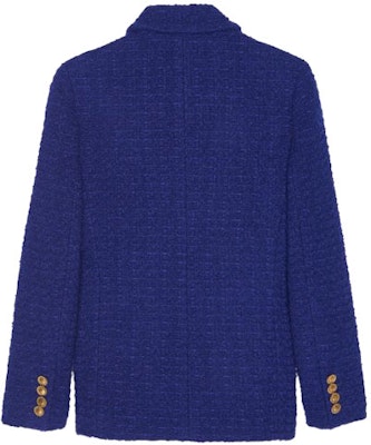 (W) SAINT LAURENT FW21 Jaket Biru Single-Breasted dengan Lapel. 668536Y7D305102 Lookbook (W) SAINT LAURENT FW21 Jaket Biru Single-Breasted dengan Lapel. 668536Y7D305102