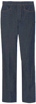 (Women) SAINT LAURENT FW21 Cotton Straight Long Jeans Dark Blue 688345Y5E534380 Order (Women) SAINT LAURENT FW21 Cotton Straight Long Jeans Dark Blue 688345Y5E534380