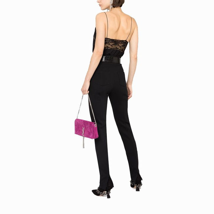 Purchase (W) SAINT LAURENT FW21 黑色蕾絲吊帶背心 648880Y7B201000