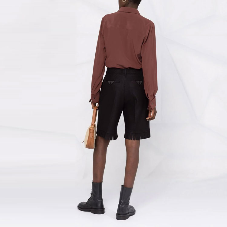 Shop (W) SAINT LAURENT 秋冬21 女款深紅色長袖襯衫 663493Y100W6104