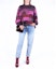 Shop (Women) SAINT LAURENT FW21 Colorblock Crewneck Sweater Multicolor 529719YA2SQ5587