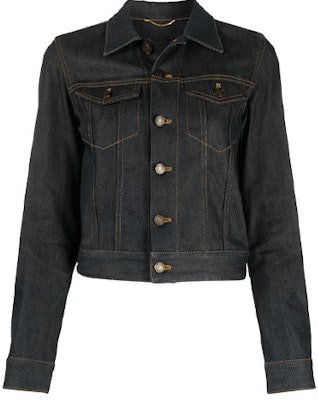 (Women) SAINT LAURENT FW21 Contrast Stitch Cropped Denim Jacket Women’s Blue 572367YG8064020 Order (Women) SAINT LAURENT FW21 Contrast Stitch Cropped Denim Jacket Women’s Blue 572367YG8064020