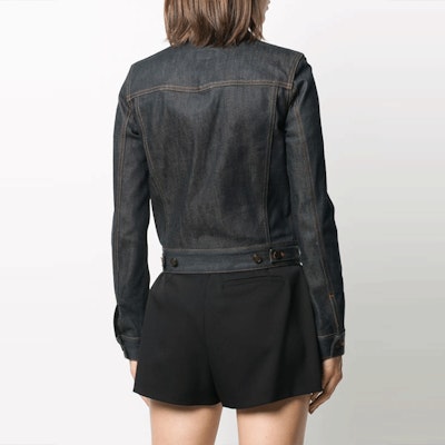 (Women) SAINT LAURENT FW21 Contrast Stitch Cropped Denim Jacket Women’s Blue 572367YG8064020 Shop (Women) SAINT LAURENT FW21 Contrast Stitch Cropped Denim Jacket Women’s Blue 572367YG8064020