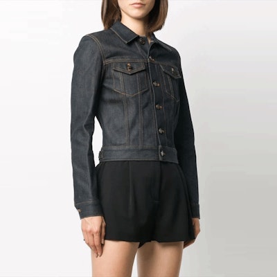 (Women) SAINT LAURENT FW21 Contrast Stitch Cropped Denim Jacket Women’s Blue 572367YG8064020 Purchase (Women) SAINT LAURENT FW21 Contrast Stitch Cropped Denim Jacket Women’s Blue 572367YG8064020