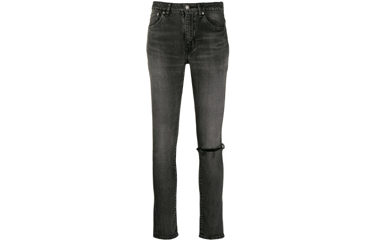 (Women) SAINT LAURENT FW21 Distressed Skinny Jeans Grey. 602798YW5001280 圖 2