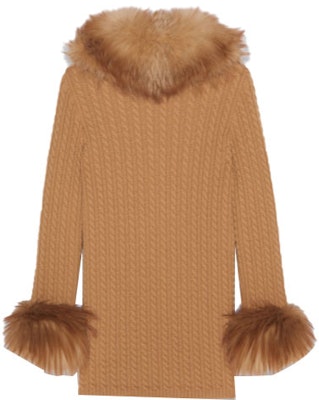 (Women) SAINT LAURENT FW21 Fox Fur Knit Wool Cardigan Long Sleeve Dress Beige Women 663425Y75DJ2600 Lookbook (Women) SAINT LAURENT FW21 Fox Fur Knit Wool Cardigan Long Sleeve Dress Beige Women 663425Y75DJ2600