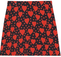 (Women) Saint Laurent FW21 Heart Print Mini Casual Skirt Women. 647997Y3C911008 (Women) Saint Laurent FW21 Heart Print Mini Casual Skirt Women. 647997Y3C911008