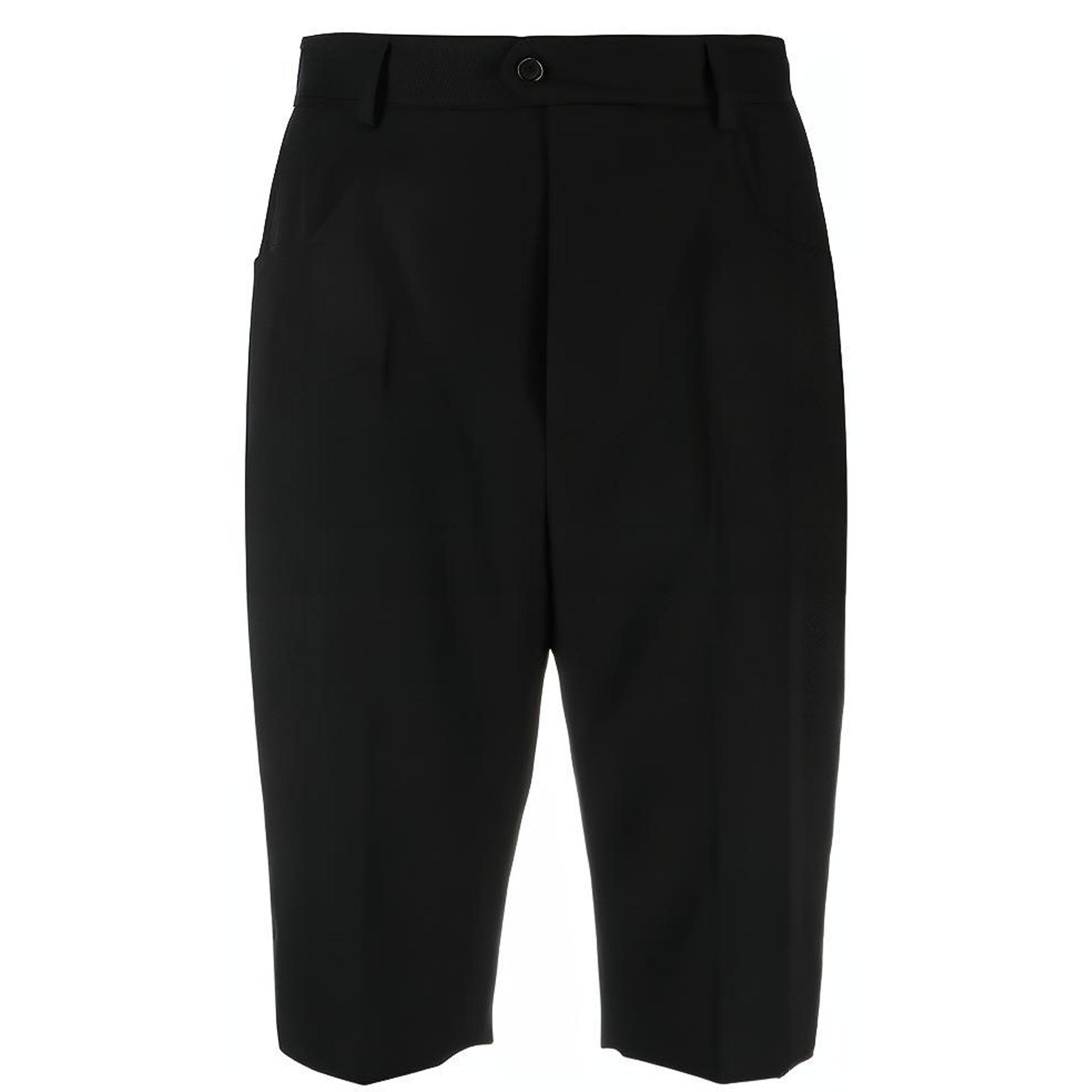 (Women) SAINT LAURENT FW21 High-Waisted Black Casual Knee-Length Shorts 661317Y512W